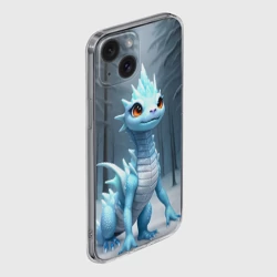 Чехол для iPhone 15 силиконовый с защитой камеры Дракоша - фото 2