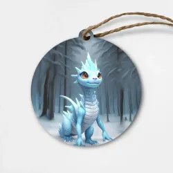 Деревянная игрушка круг Дракоша