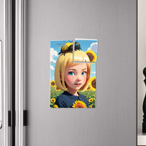 Магнитный плакат 2Х3 Девочка и шмель - фото 4