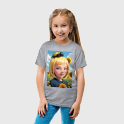 Детская футболка хлопок Девочка и шмель - фото 2
