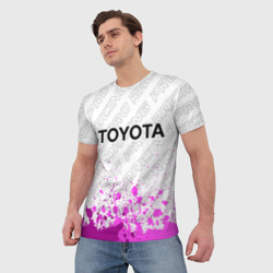 Мужская футболка 3D Toyota pro racing: символ сверху - фото 2