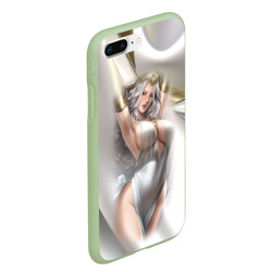 Чехол для iPhone 7Plus/8 Plus матовый Девушка в серебристом костюме аниме - фото 2
