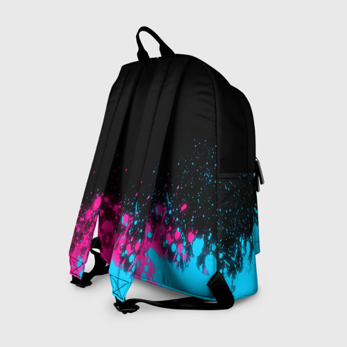Рюкзак 3D с принтом Exeed - neon gradient: символ сверху, вид сзади #1