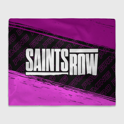 Плед с принтом Saints Row pro gaming: надпись и символ, вид спереди №1