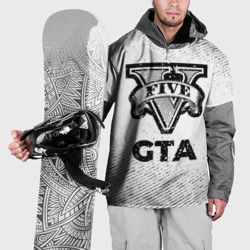 Накидка на куртку 3D GTA с потертостями на светлом фоне