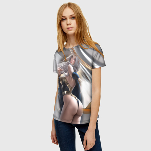Женская футболка 3D Девушка с пышными формами, цвет 3D печать - фото 3