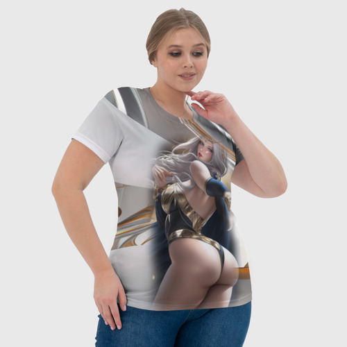 Женская футболка 3D Девушка с пышными формами, цвет 3D печать - фото 6