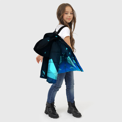 Зимняя куртка для девочек 3D с принтом Counter-Strike 2 взрыв частиц, фото #4