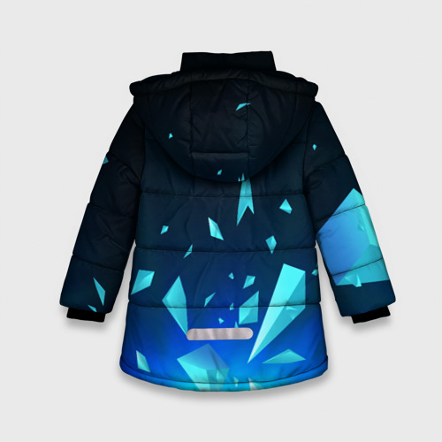 Зимняя куртка для девочек 3D с принтом Counter-Strike 2 взрыв частиц, вид сзади #1