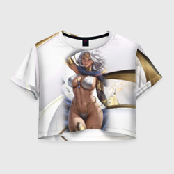 Девушка с пышными   формами аниме – Женская футболка Crop-top 3D с принтом купить