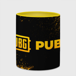 Кружка с полной запечаткой PUBG - gold gradient: надпись и символ - фото 2