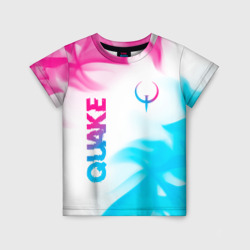 Quake neon gradient style: надпись, символ – Детская футболка 3D с принтом купить со скидкой в -33%