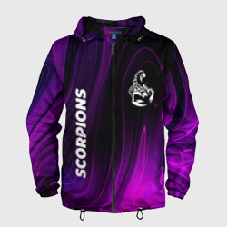 Мужская ветровка 3D Scorpions violet plasma