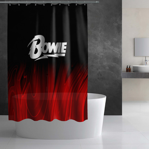 Штора 3D для ванной David Bowie red plasma - фото 2