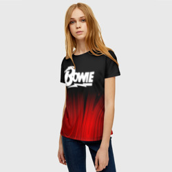 Женская футболка 3D David Bowie red plasma - фото 2
