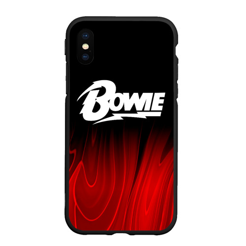 Чехол для iPhone XS Max матовый David Bowie red plasma