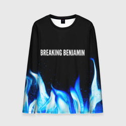 Мужской лонгслив 3D Breaking Benjamin blue fire