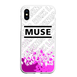 Чехол для iPhone XS Max матовый Muse rock Legends: символ сверху