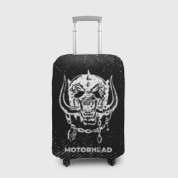 Чехол для чемодана 3D Motorhead с потертостями на темном фоне