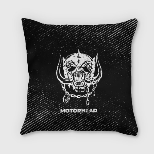 Подушка 3D Motorhead с потертостями на темном фоне