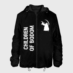 Мужская куртка 3D Children of Bodom glitch на темном фоне: надпись, символ
