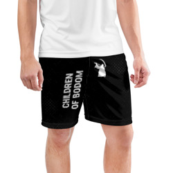 Мужские шорты спортивные Children of Bodom glitch на темном фоне: надпись, символ - фото 2