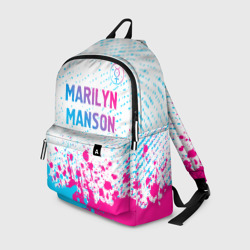 Рюкзак 3D Marilyn Manson neon gradient style: символ сверху