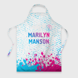 Фартук 3D Marilyn Manson neon gradient style: символ сверху