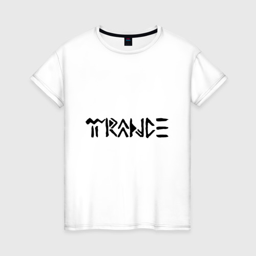 Женская футболка хлопок с принтом In trance, вид спереди #2