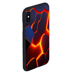 Чехол для iPhone XS Max матовый Неоновые трещины - фото 2