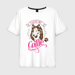 Мужская футболка хлопок Oversize I love my colly