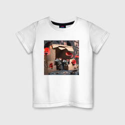 Детская футболка хлопок Уличный театр - мышки в домике