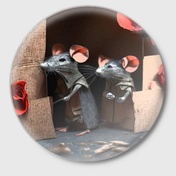 Значок Уличный театр - мышки в домике