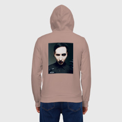 Мужская толстовка на молнии хлопок Marilyn Manson фотопортрет - фото 2
