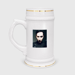 Кружка пивная Marilyn Manson фотопортрет