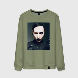 Мужской свитшот хлопок Marilyn Manson фотопортрет