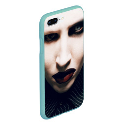 Чехол для iPhone 7Plus/8 Plus матовый Marilyn Manson фотопортрет - фото 2