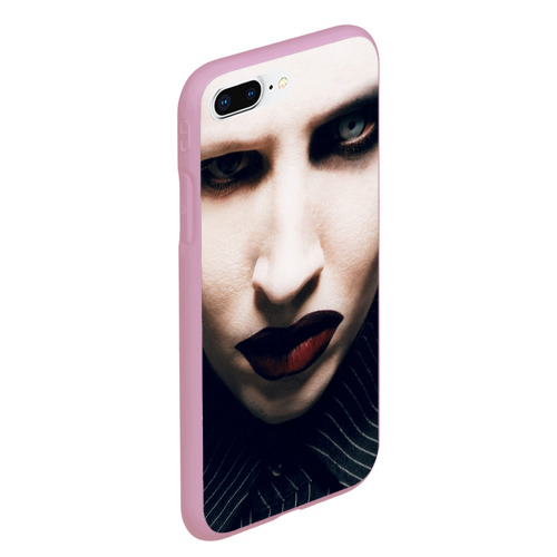 Чехол для iPhone 7Plus/8 Plus матовый Marilyn Manson фотопортрет, цвет розовый - фото 3