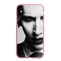 Чехол для iPhone XS Max матовый Marilyn Manson looks at you