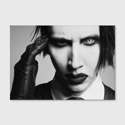 Холст прямоугольный Marilyn Manson looks at you, цвет 3D печать - фото 2
