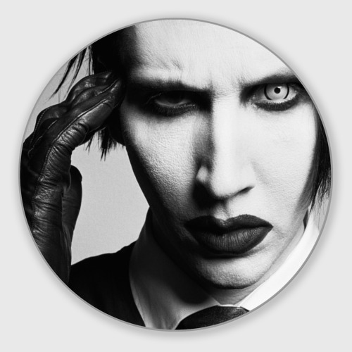 Круглый коврик для мышки Marilyn Manson looks at you