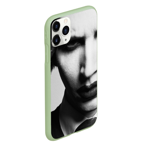 Чехол для iPhone 11 Pro матовый с принтом Marilyn Manson looks at you, вид сбоку #3
