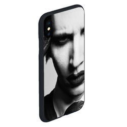 Чехол для iPhone XS Max матовый Marilyn Manson looks at you - фото 2