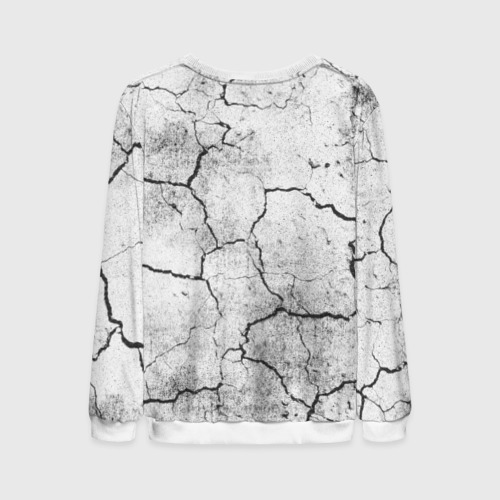 Мужской свитшот 3D Герб РФ - потресканная земля, цвет белый - фото 2
