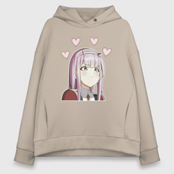 Женское худи Oversize хлопок Mini Zero two