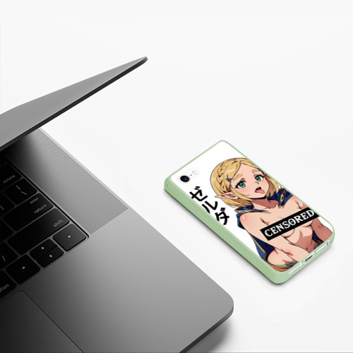 Чехол для iPhone 5/5S матовый The legend of Zelda - tears of the kingdom: censured, цвет салатовый - фото 5