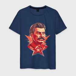 Граффити Сталин – Мужская футболка хлопок с принтом купить со скидкой в -20%