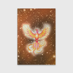 Обложка для паспорта матовая кожа Жар птица и светящиеся искры