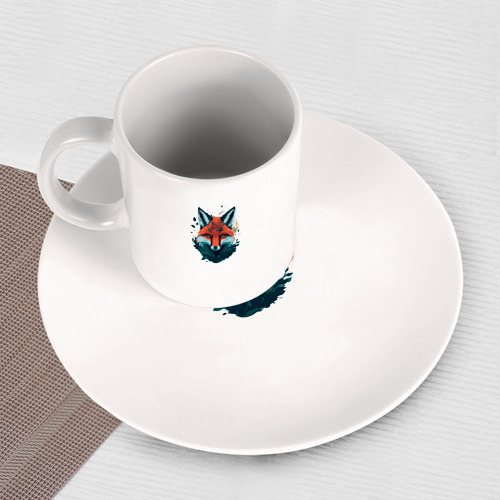 Набор: тарелка + кружка Огненная лисица - фото 3