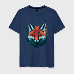 Мужская футболка хлопок Огненная лисица